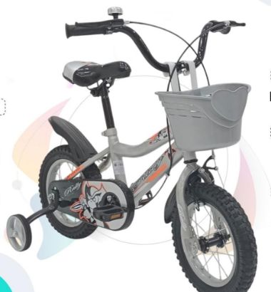 صورة دراجة أطفال رالي رصاصي مقاس 12,14,16